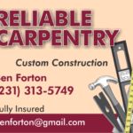 Reliable Carpentry ad