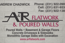 A and R flatwork business card