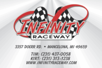 Infinity Raceway business card